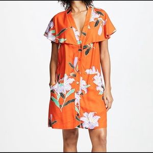 DVF Argos Clementine, short-sleeve open back dress